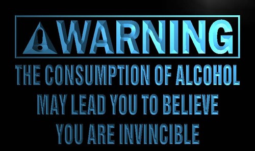 Warning beer make believe invincible Neon sign